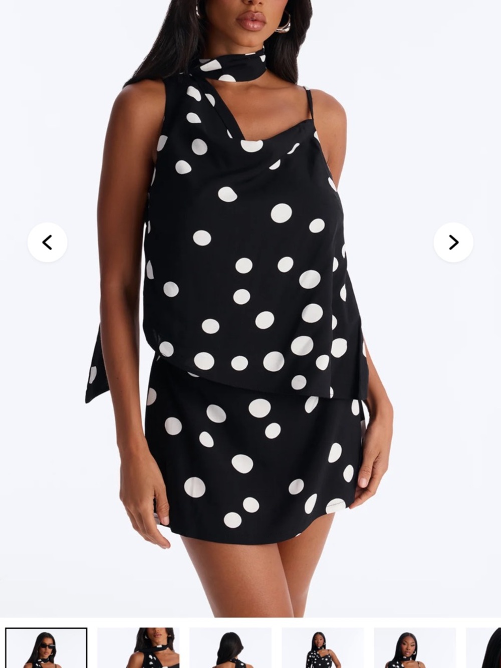 Fashion Nova Sweet Spots Polka Dot Skirt Set